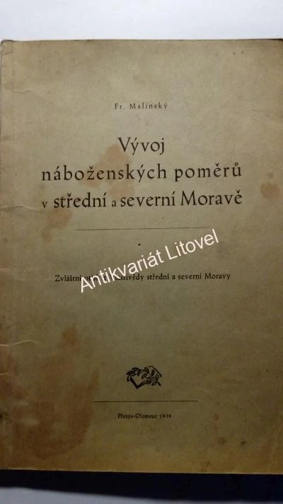 Vývoj náboženských poměrů v střední a severní Moravě