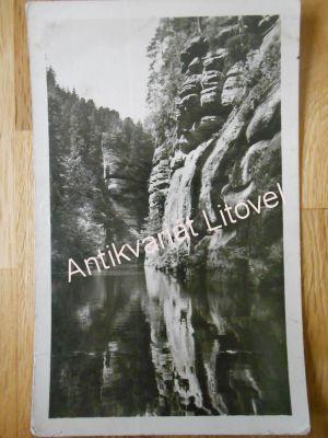 České Švýcarsko - Soutěska Julia Ďurise, Jezero nad splavem
