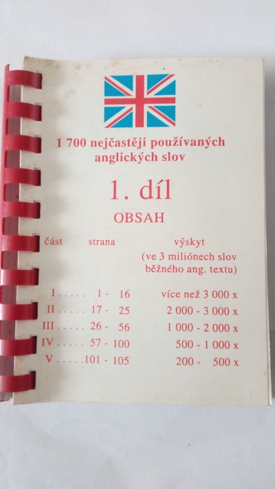 1700 nejčastěji používaných anglických slov, 1. díl