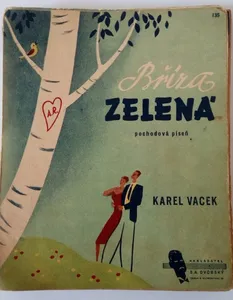 notový dvojlist Bříza zelená – pochodová píseň