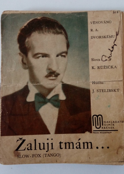 notový dvojlist Žaluji tmám … - tango