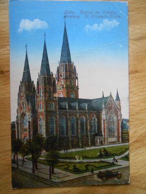 Lwów - Kościót św. Elzbiety - Lemberg