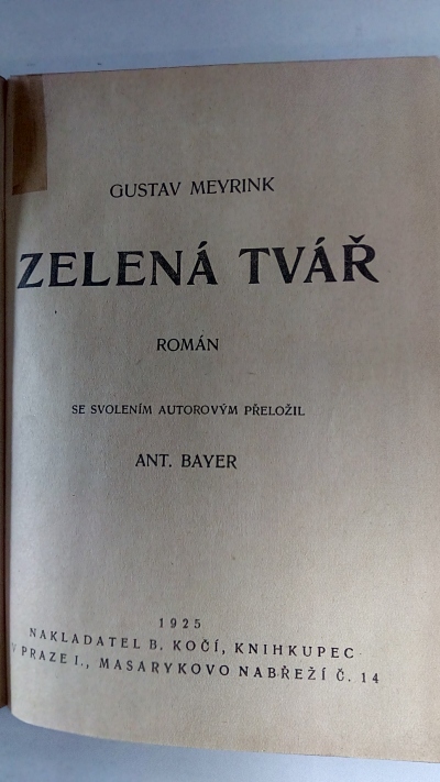 Zelená tvář