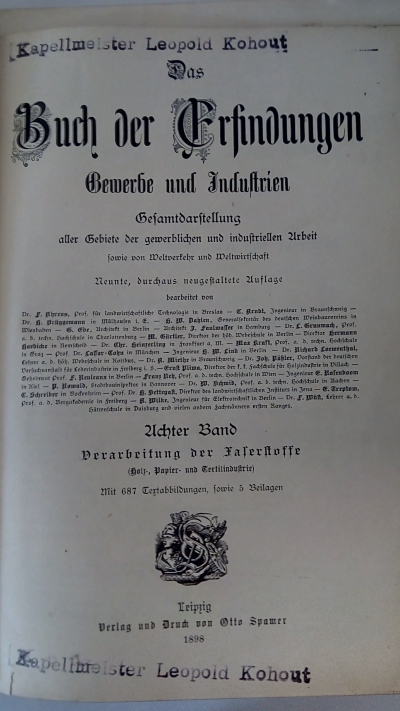 Das Buch der Erfindungen, Gewerde und Industrien