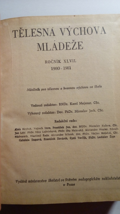 Tělesná výchova mládeže, ročník XLVII. (1980-1981)
