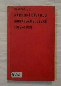 Národní divadlo moravskoslezské v Moravské Ostravě 1919 • 1929