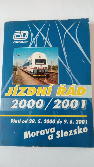 Vlakový Jízdní řád 2000/2001 – Morava a Slezsko