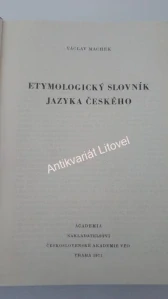 Etymologický slovník jazyka českého