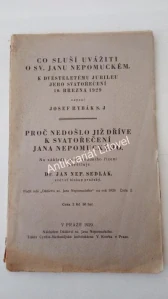 Co sluší uvážiti o sv. Janu Nepomuckém