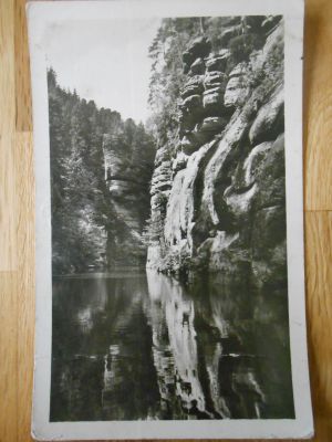 České Švýcarsko - Soutěska Julia Ďurise, Jezero nad splavem