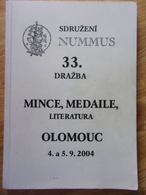 33. dražba - Mince, medaile, literatura - Olomouc