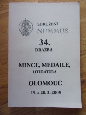 34. dražba - Mince, medaile, literatura - Olomouc